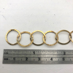 22K Vermeil 13mm Circle Chain 6 inches | 13mm | 3.3g | Gold | Circle | 13 Links| - PremiumBead Alternate Image 2