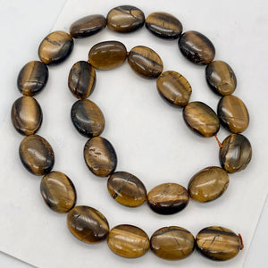 Wildly Exotic Tigereye Oval Coin Bead 8 inch Strand for Jewelry Supplies - PremiumBead Alternate Image 5