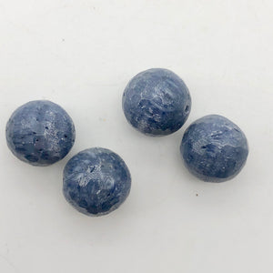 4 Faceted 14mm Blue Sponge Coral Beads 004658 - PremiumBead Alternate Image 2