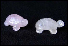 Load image into Gallery viewer, Carved 2 Rose Quartz Turtle Beads | 20x12.5x9mm | Pink - PremiumBead Primary Image 1
