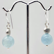 Load image into Gallery viewer, Aquamarine Sterling Silver Drop earrings | 1 pair | Blue | 1 Earrings |
