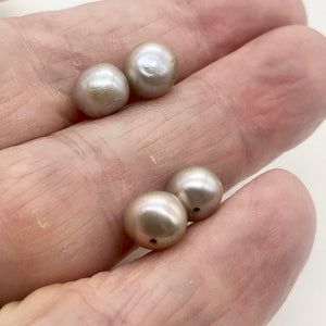Silvery Moonlight Romance Fresh Water Pearls | 11x8-7.5x7mm | 4 Pearls | - PremiumBead Alternate Image 2