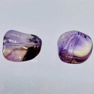 Ametrine Large Nugget Pendant Beads | 22x15x11/19x18x10 | Purple/Gold | 2 Beads|