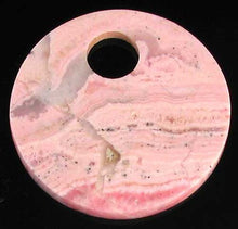Load image into Gallery viewer, Natural Lacy Pink Rhodochrosite 50mm Pi Circle Pendant Bead - PremiumBead Primary Image 1
