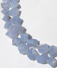 Load image into Gallery viewer, AAA Blue Chalcedony Diagonal Cut Cube Bead Half Strand | 18 Beads | 8x8x8mm |
