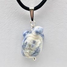 Load image into Gallery viewer, Charming! Unique Sodalite Turtle &amp; Silver Pendant - PremiumBead Alternate Image 6

