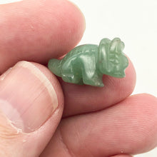 Load image into Gallery viewer, Dinosaur 2 Carved Aventurine Triceratops Beads | 22x12x7.5mm | Green - PremiumBead Alternate Image 7
