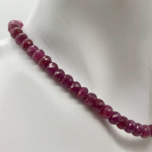 5 Natural Ruby 5.5to5x4.5to3.5mm Faceted Roundel Beads | Red | 6 cts | - PremiumBead Alternate Image 8