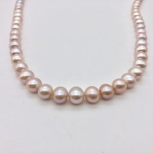 Lovely! Natural Peach Freshwater Pearl 16" Strand Graduated 6mm to 8mm 110811B - PremiumBead Alternate Image 2