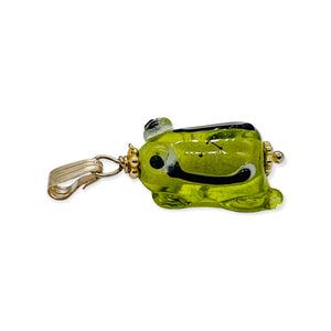 Lampwork Frog 14K Gold Filled Frog | 1" Long | Peridot | 1 Pendant |