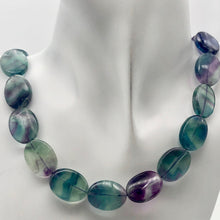 Load image into Gallery viewer, Rare! Carved 20x15mm Oval Fluorite 16&quot; Bead Strand! - PremiumBead Primary Image 1
