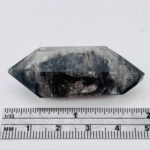 81ct "Key Hole" Quartz Shaman Crystal Double Terminated | 47x17x13mm | Smoky | 1