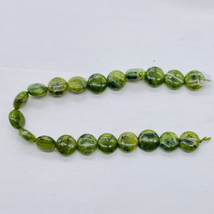 10 Premium Speckle Nephrite 10x5mm Jade Beads 10261