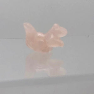 Charming Rose Quartz Carved Squirrel Figurine