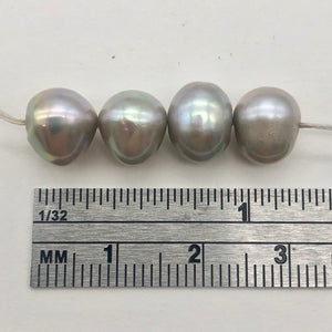 Silvery Moonlight Romance Fresh Water Pearls | 11x8-7.5x7mm | 4 Pearls | - PremiumBead Alternate Image 3