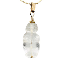 Load image into Gallery viewer, Quartz Goddess of Willendorf 14Kgf Pendant |1.38&quot; Long | Green |
