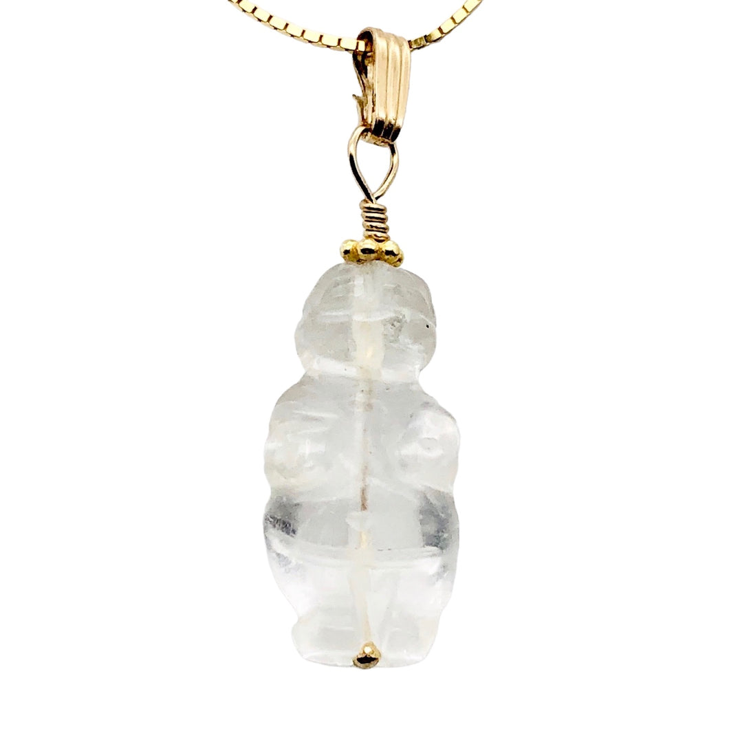 Quartz Goddess of Willendorf 14Kgf Pendant |1.38