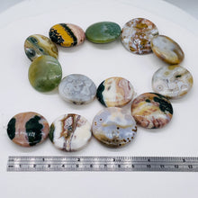 Load image into Gallery viewer, Ocean Jasper Graduated Round | 33x8 to 30x9 mm | Multi-color | 13 Beads
