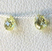 Load image into Gallery viewer, Natural .39cts Canary Diamond 3.5x2.75mm Briolette Beads Pair 6118 - PremiumBead Alternate Image 3
