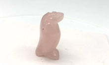 Load and play video in Gallery viewer, March of The Penguins Carved Rose Quartz Figurine | 21x12x11mm | Pink
