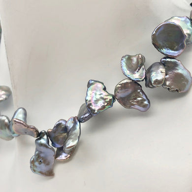 10 Designer Platinum Rose petal Keishi FW Pearls 9050 - PremiumBead Primary Image 1