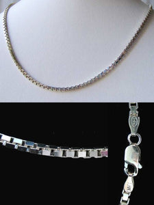 Italian! Silver 2mm Box Chain 20" Necklace (13.6G) 10033E - PremiumBead Primary Image 1
