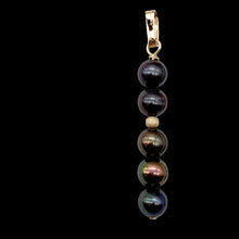 Load image into Gallery viewer, Dramatic Rainbow Red Cocoa Freshwater Pearl Pendant | 1 1/2&quot; Long |
