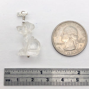 Semi Precious Stone Jewelry Faithful Dog Pendant Necklace of Quartz/Silver - PremiumBead Alternate Image 5