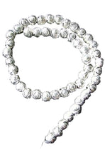 Load image into Gallery viewer, Glitter Laser Cut Sterling Silver Bead 8&quot; Strand (48 Beads) 108595
