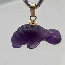 Load image into Gallery viewer, Amethyst 14K Gold Filled Manatee Pendant | 1&quot; Long | Purple | 1 Pendant |
