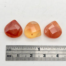 Load image into Gallery viewer, Sparkling! 3 Carnelian Agate Briolette 13x13x6mm Beads - PremiumBead Alternate Image 2
