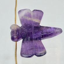 Load image into Gallery viewer, 2 Hand Carved Amethyst Dragonfly Animal Beads | 21x20.5x6.5mm | Purple - PremiumBead Primary Image 1

