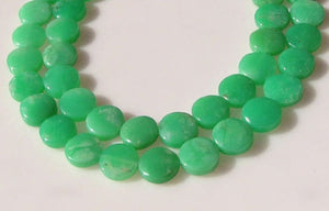 Radiant 2 Natural Chrysoprase Agate 12x5mm Coin Beads 9574B - PremiumBead Primary Image 1