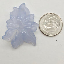 Load image into Gallery viewer, 19cts Exquisitely Hand Carved Blue Chalcedony Flower Pendant Bead - PremiumBead Alternate Image 6
