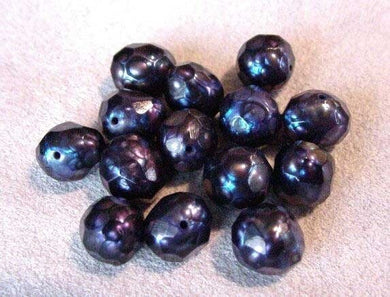 7 Fantastic Faceted Indigo FW Pearl Beads 004506 - PremiumBead Primary Image 1