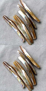 20 Bronze Mussel Shell Double Drill Plank Beads 008096 - PremiumBead Alternate Image 2