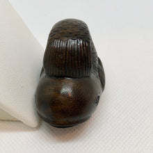 Load image into Gallery viewer, Carved &amp; Signed Fish Dark Teak Ojime/Netsuke Bead - PremiumBead Alternate Image 3
