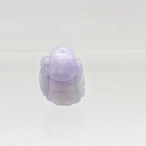 25cts Hand Carved Buddha Lavender Jade Pendant Bead | 21x14x9mm | Lavender - PremiumBead Alternate Image 2