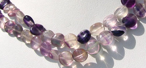 Adorable Multi-Hue Fluorite Coin Bead 8 inch Strand 9535xHS - PremiumBead Primary Image 1