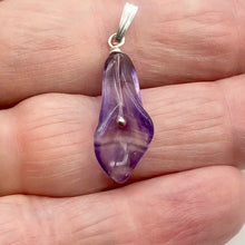 Load image into Gallery viewer, Amethyst Sterling Silver Flower Pendant | 1 1/4&quot; Long | Purple | 1 Pendant |
