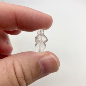 FERTILE! Carved Quartz Goddess of Willendorf Figurine | 20x10x9mm | Clear - PremiumBead Alternate Image 10