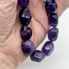 Load image into Gallery viewer, Grape Candy Amethyst Large Nugget Focal Bead Strand - PremiumBead Alternate Image 9
