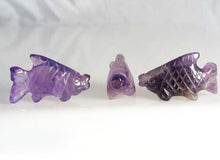 Load image into Gallery viewer, Swimming&#39; 2 Carved Amethyst Fish Koi Carp Beads | 23x12x8mm | Purple - PremiumBead Alternate Image 6
