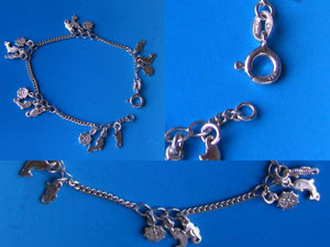 Nautical! Sterling Silver 7" Charm Bracelet 10050A - PremiumBead Primary Image 1