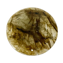 Load image into Gallery viewer, Labradorite Disc Pendant Bead | 45x5mm | Green Black | 1 Bead |
