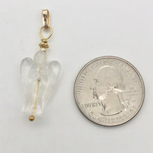 Load image into Gallery viewer, On the Wings of Angels Quartz 14K Gold Filled 1.5&quot; Long Pendant 509284QZG - PremiumBead Alternate Image 8
