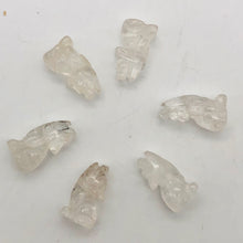 Load image into Gallery viewer, Howling New Moon 2 Carved Clear Quartz Wolf Coyote Beads | 21x11x8mm | Clear - PremiumBead Alternate Image 3

