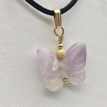 Load image into Gallery viewer, Flutter Carved Light Purple Amethyst Butterfly 14K Gold Filled Pendant 509256AMG - PremiumBead Alternate Image 7
