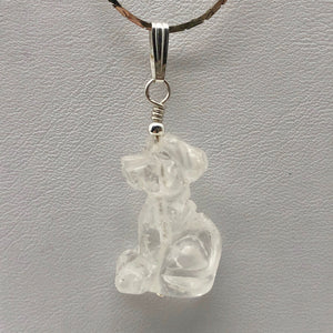 Semi Precious Stone Jewelry Faithful Dog Pendant Necklace of Quartz/Silver - PremiumBead Alternate Image 8