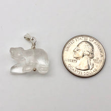 Load image into Gallery viewer, Carved Natural Quartz Bear and Sterling Silver Pendant 509252QZS - PremiumBead Alternate Image 6
